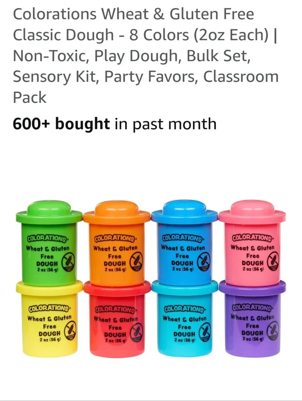 Wheat & Gluten Free Classic Play Dough - 8 Colors